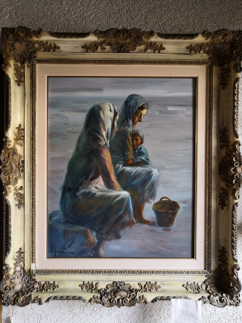 Gemälde von Jose Marti "Frauen mit Kind" 57 x 75 cm