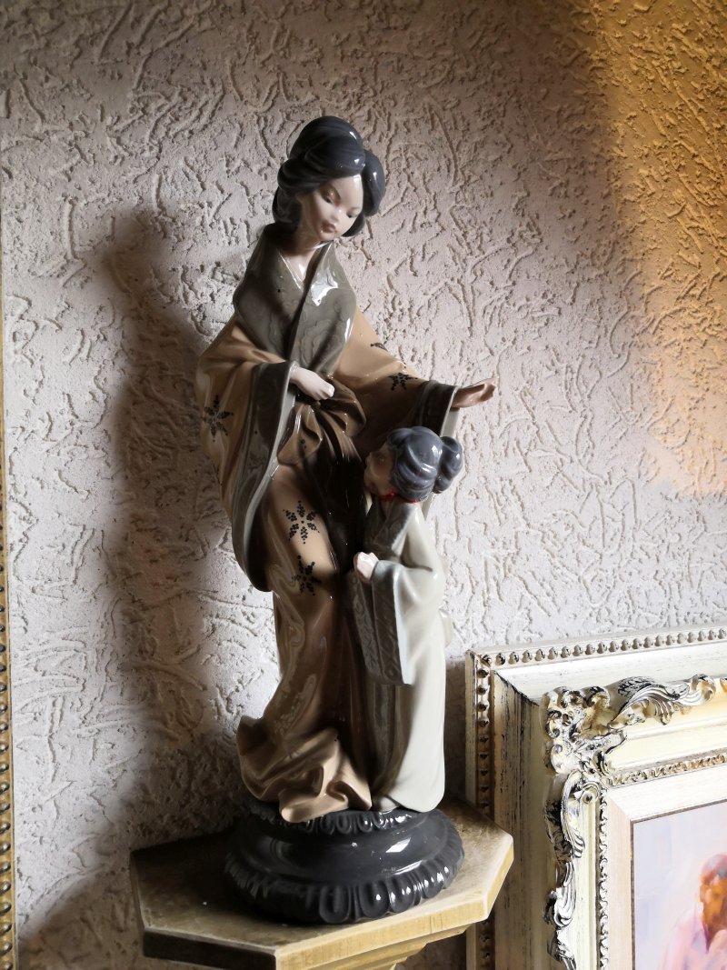 Porzellanfigur "Mutter mit Kind" Maße: 15 x 9 cm