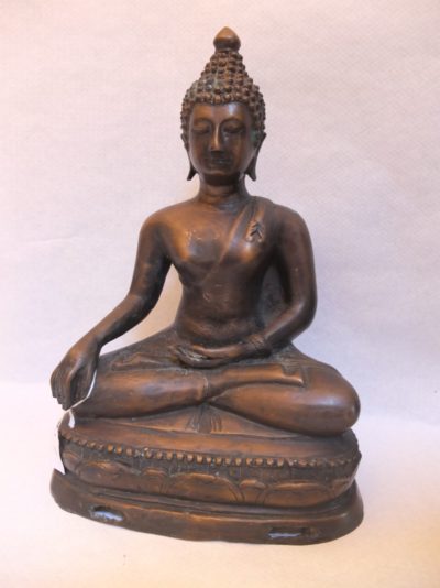 Buddha Statue "Shakyamuni" Material: beste Bronze Motiv: Bronze Buddha sitzend Maße: 35 x 22 cm