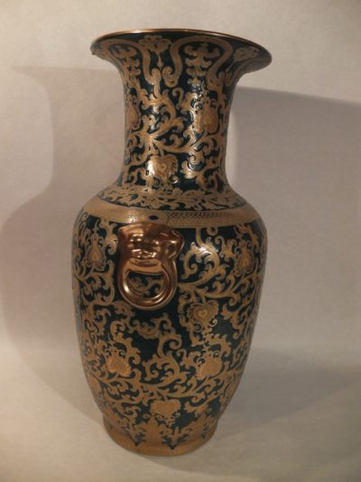China Vase gold-schwarz, 63 cm