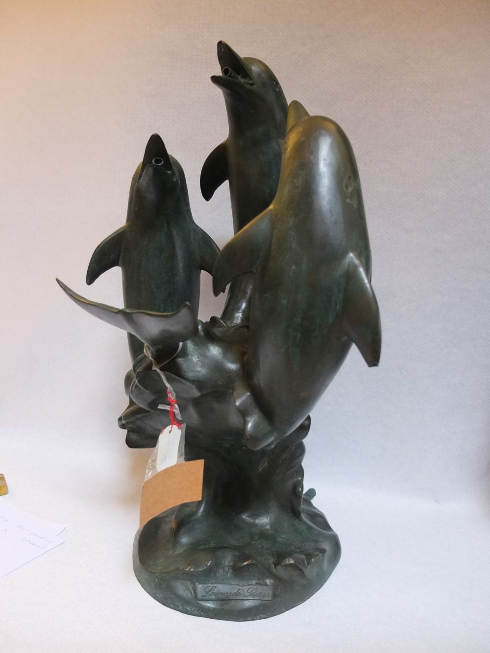 Delfin Brunnen Bronze