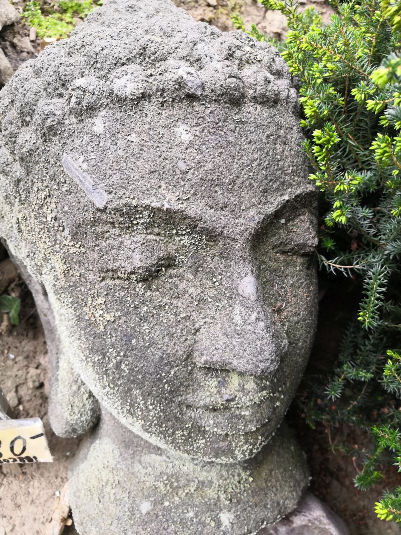Details Zu Buddhakopf Deko Figur Buddha Statue Stein Figur Garten Figur Feng Shui
