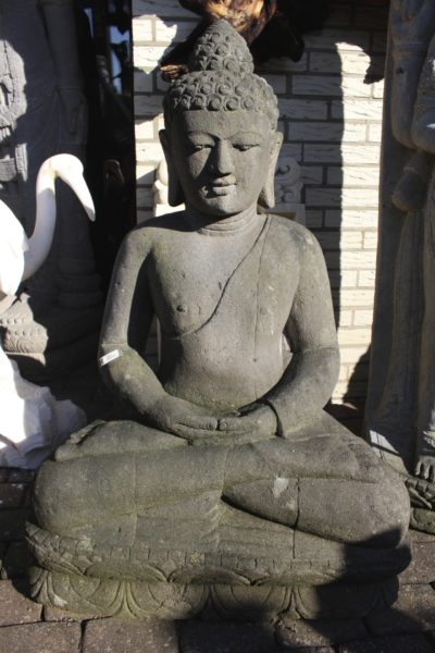 Stein Buddha Amithaba. Detailansicht - Onlineshop asian-garden.de