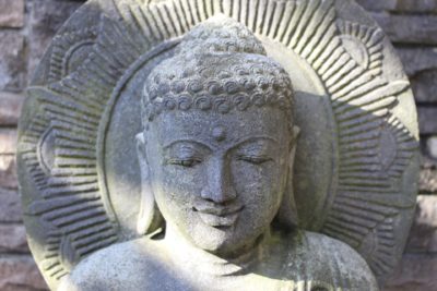 Stein Buddha aus Java Flussstein