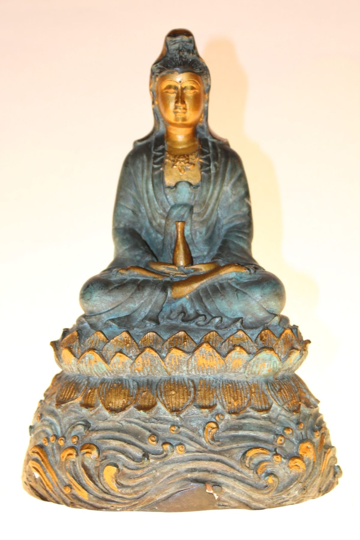 Bronze Buddha Statuen Antike Originale Asian Garden De