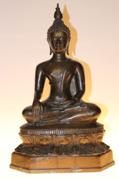 Bronze Buddha Statue, 45 x 13 x 17cm