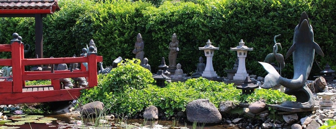 Asian Garden Ausstellung, Bronze Buddha Figuren kaufen im Shop